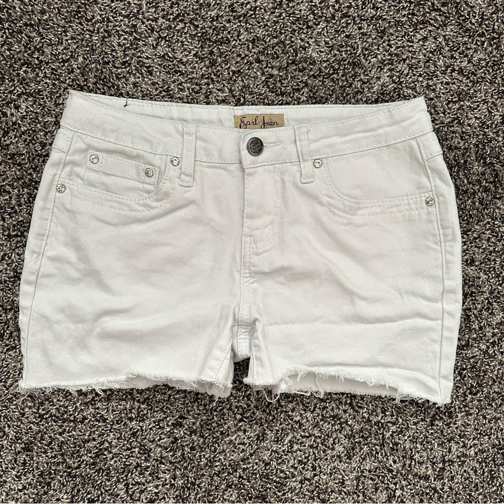 White bedazzled shorts 4P